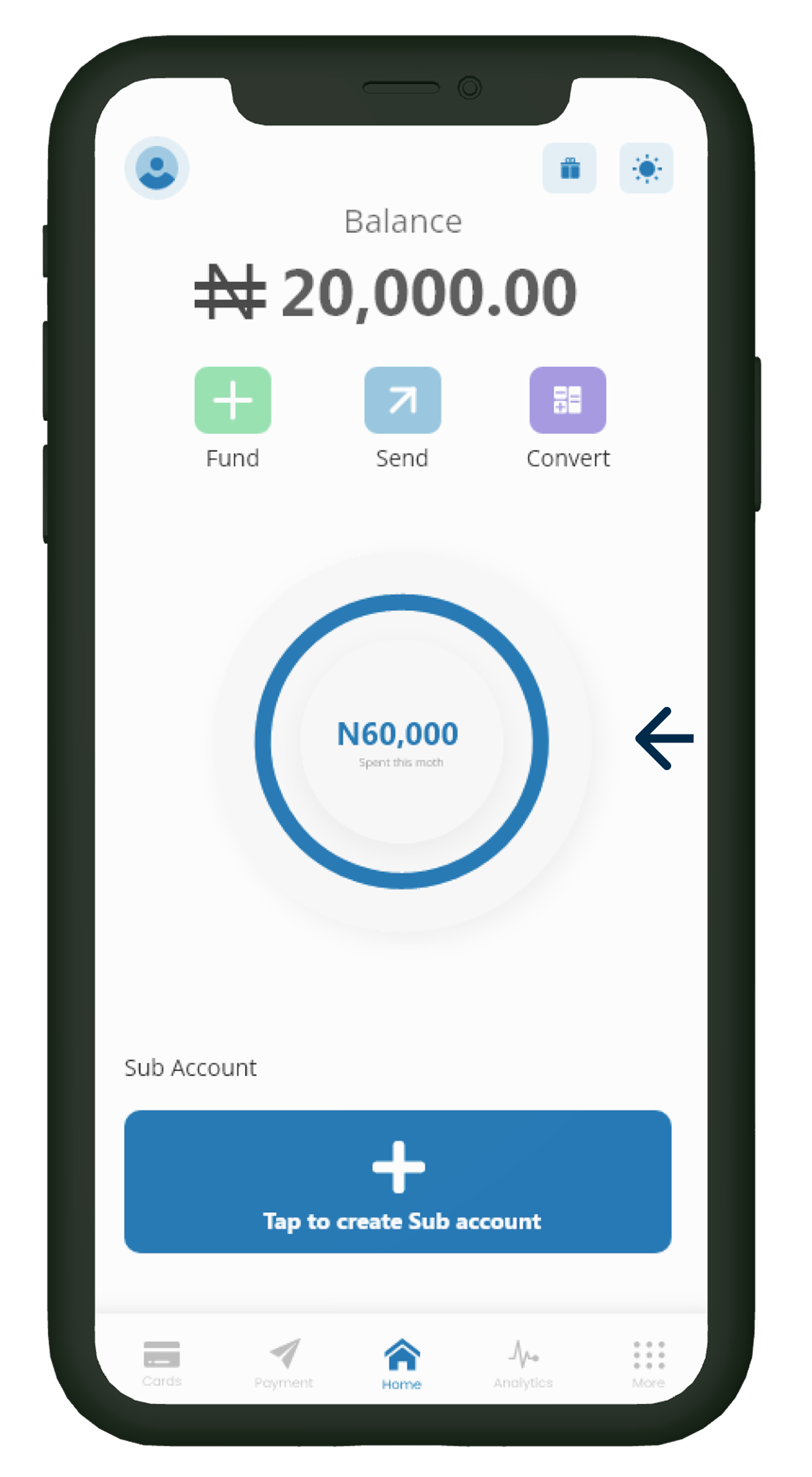 VPD Money 1.4 old home screen