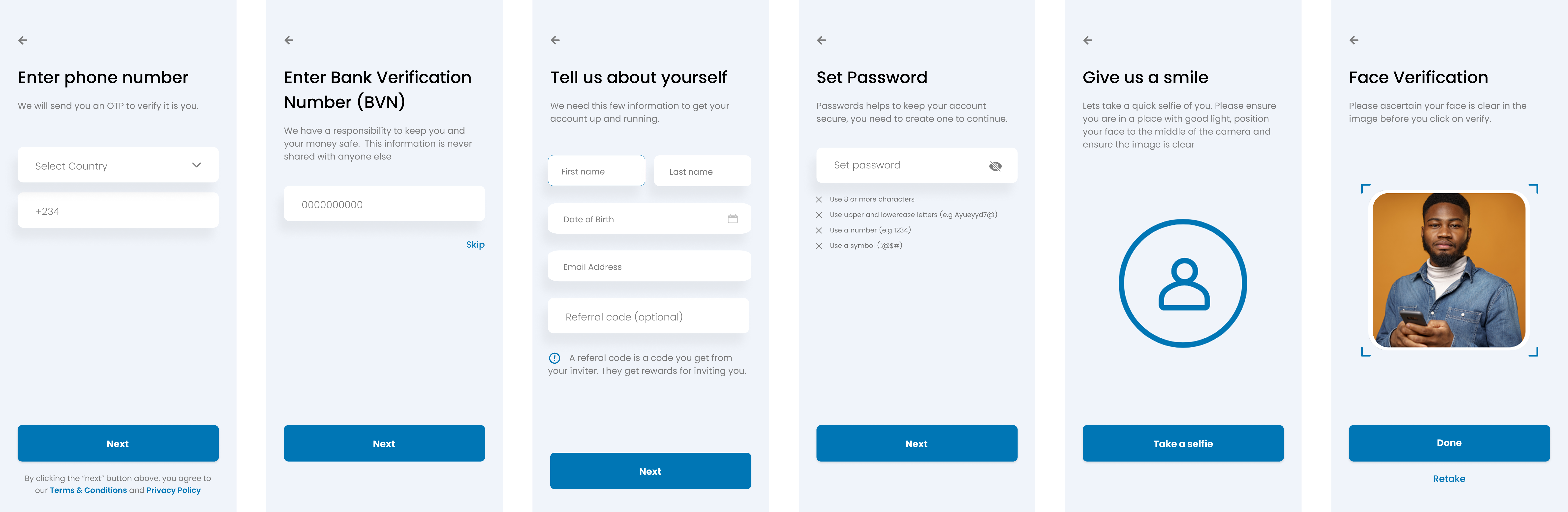 VPD Money Onboarding Screens
